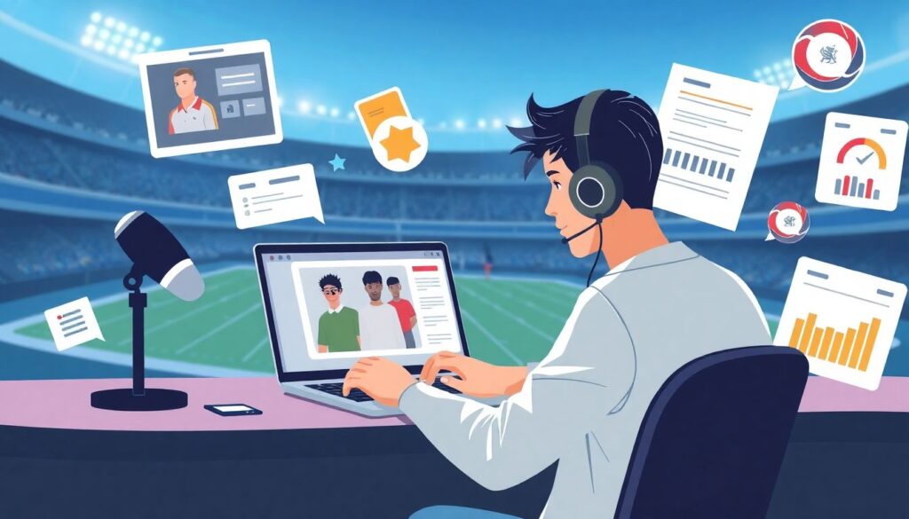 Расшифровка пресс-конференций после матчей - иллюстрация