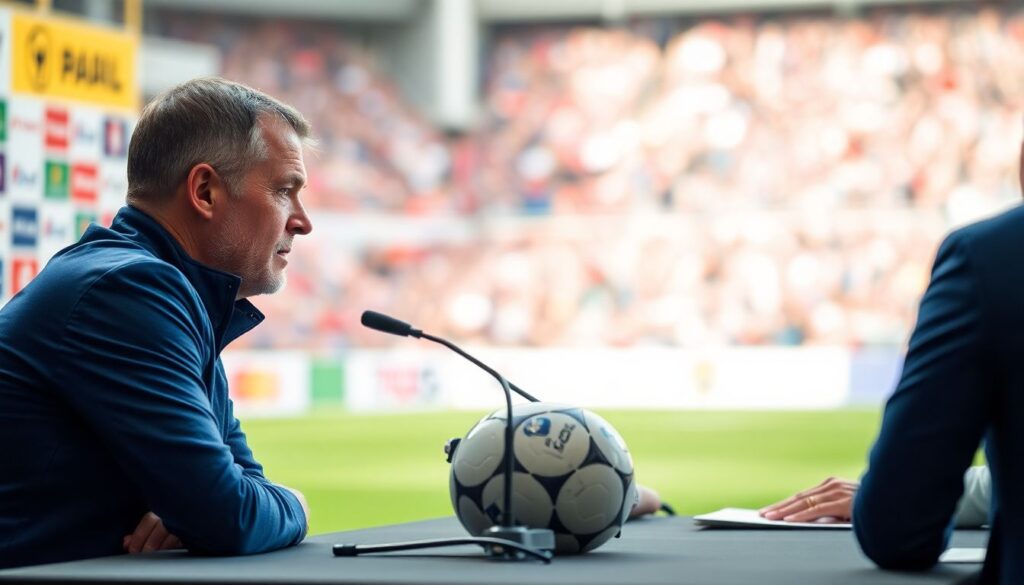 Расшифровка пресс-конференций после матчей - иллюстрация