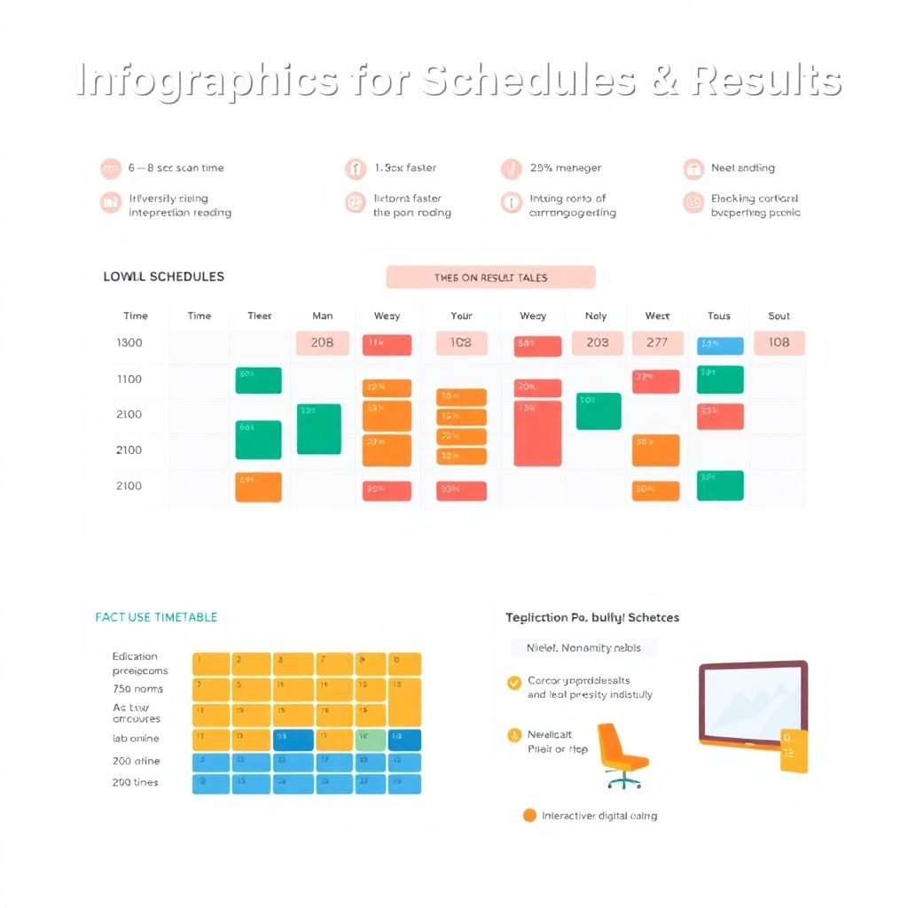 Инфографика: таблицы результатов и расписания спортивных соревнований