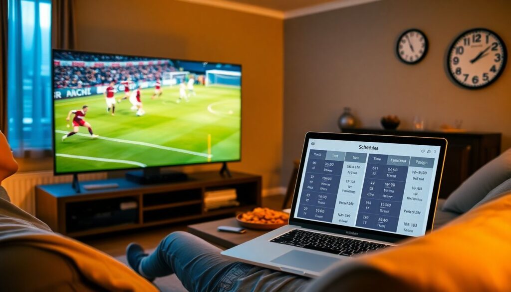 Расписание прямых эфиров с обзорами матчей - иллюстрация