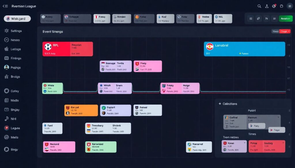 Актуальная карта событий по лигам и турнирам - иллюстрация