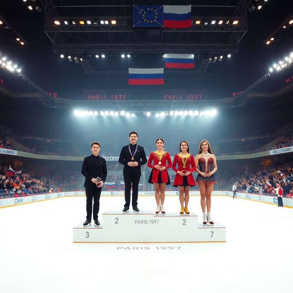 Российские фигуристы взяли все золотые медали ЧЕ‑1997 в Париже — исторический триумф