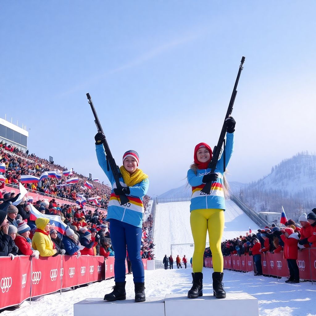 Коновалов и Резцова блистают в пасьюте финала Кубка России по биатлону в Златоусте